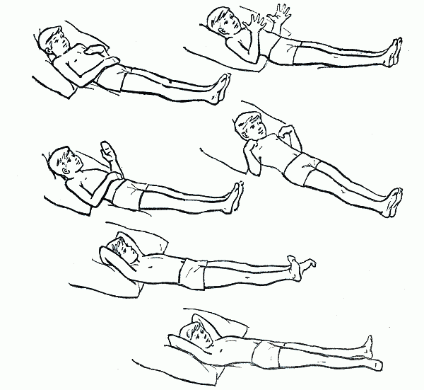 Простые упражнения при постельном режиме 